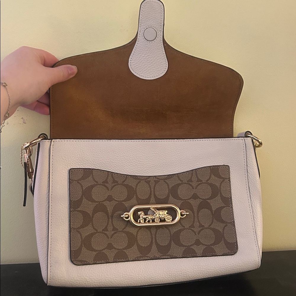 COACH Tabby 26 Signature Logo Coated Canvas Shoulder Bag - Picture 8 of 15